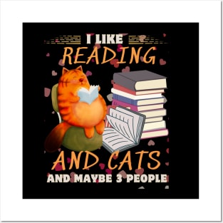 Reading cat Posters and Art